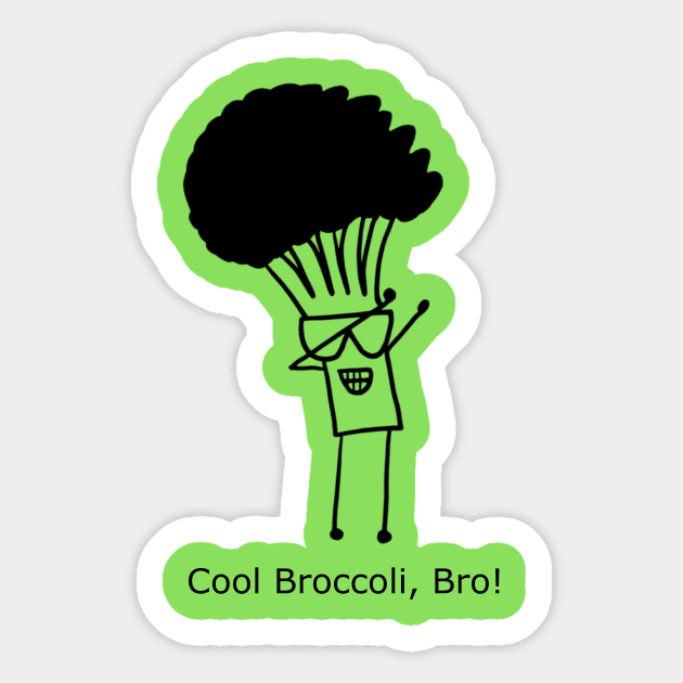 Cool Broccoli Sticker by Monkey&MeTees